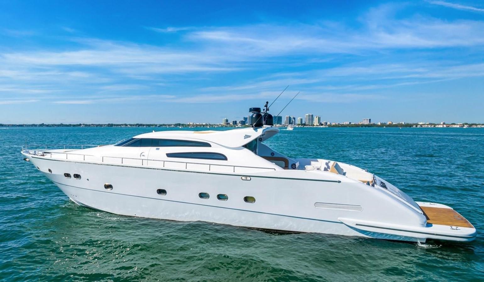 a white yacht in the water aboard DREAM ON Yacht for Sale