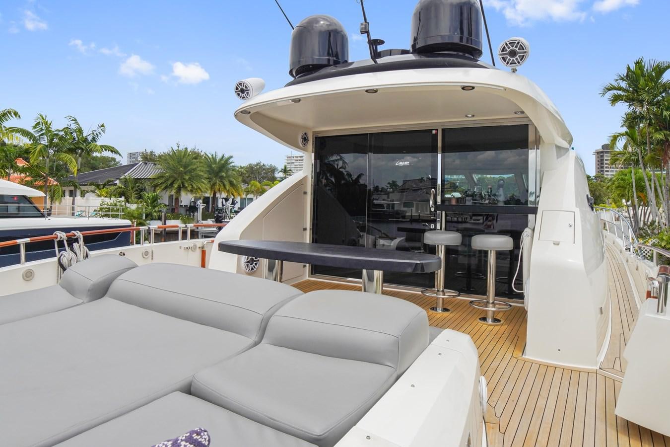 a boat on the water aboard LAZZARA 68' Yacht for Sale