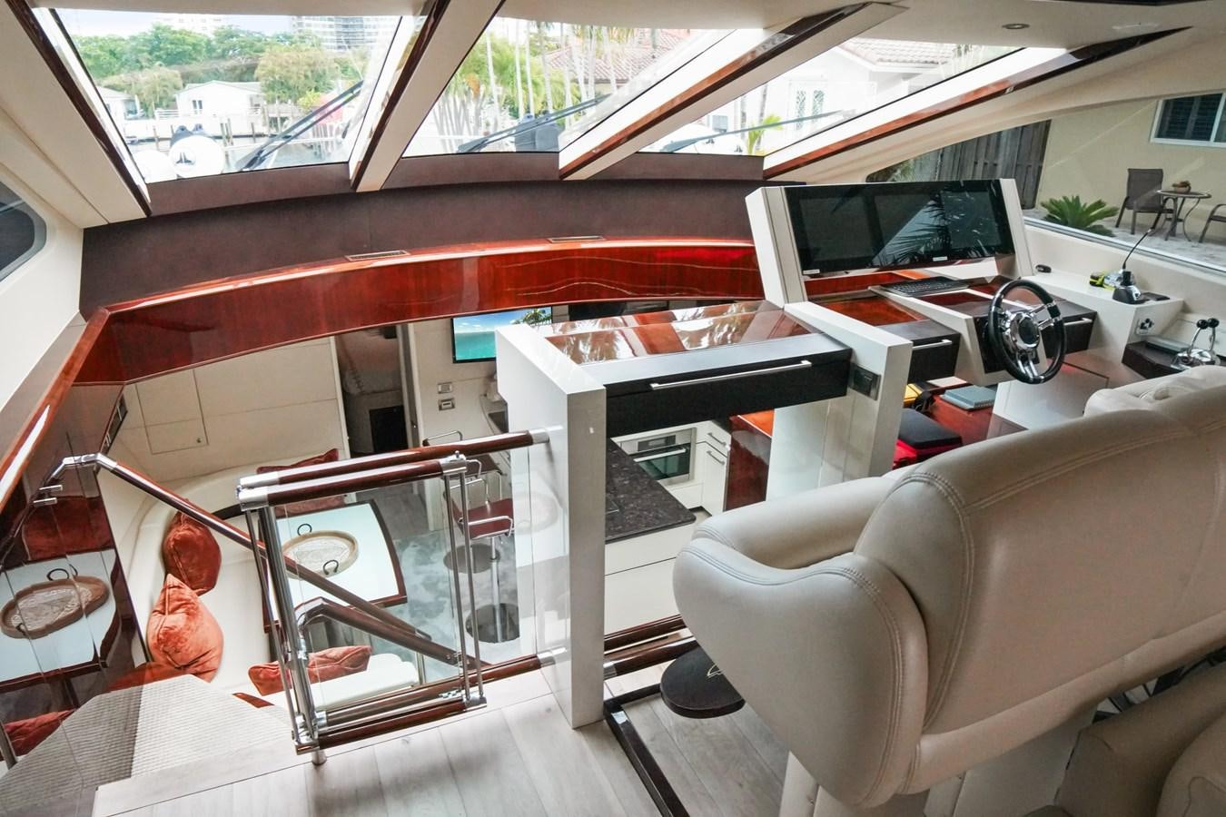 inside of a vehicle aboard LAZZARA 68' Yacht for Sale
