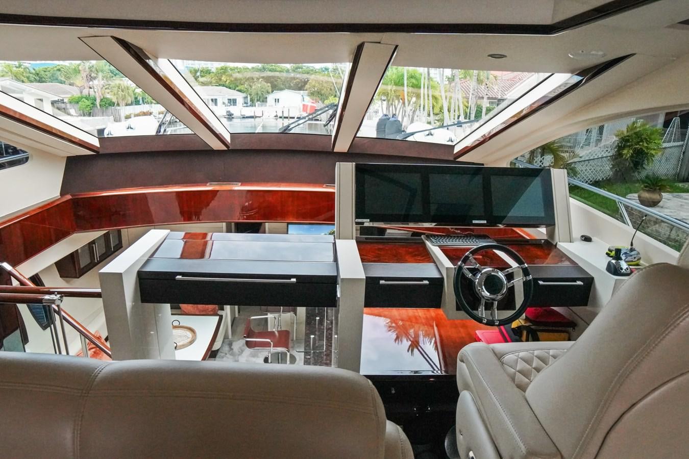 inside of a car aboard LAZZARA 68' Yacht for Sale