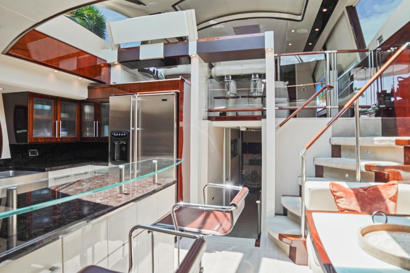 a house with a pool aboard LAZZARA 68' Yacht for Sale