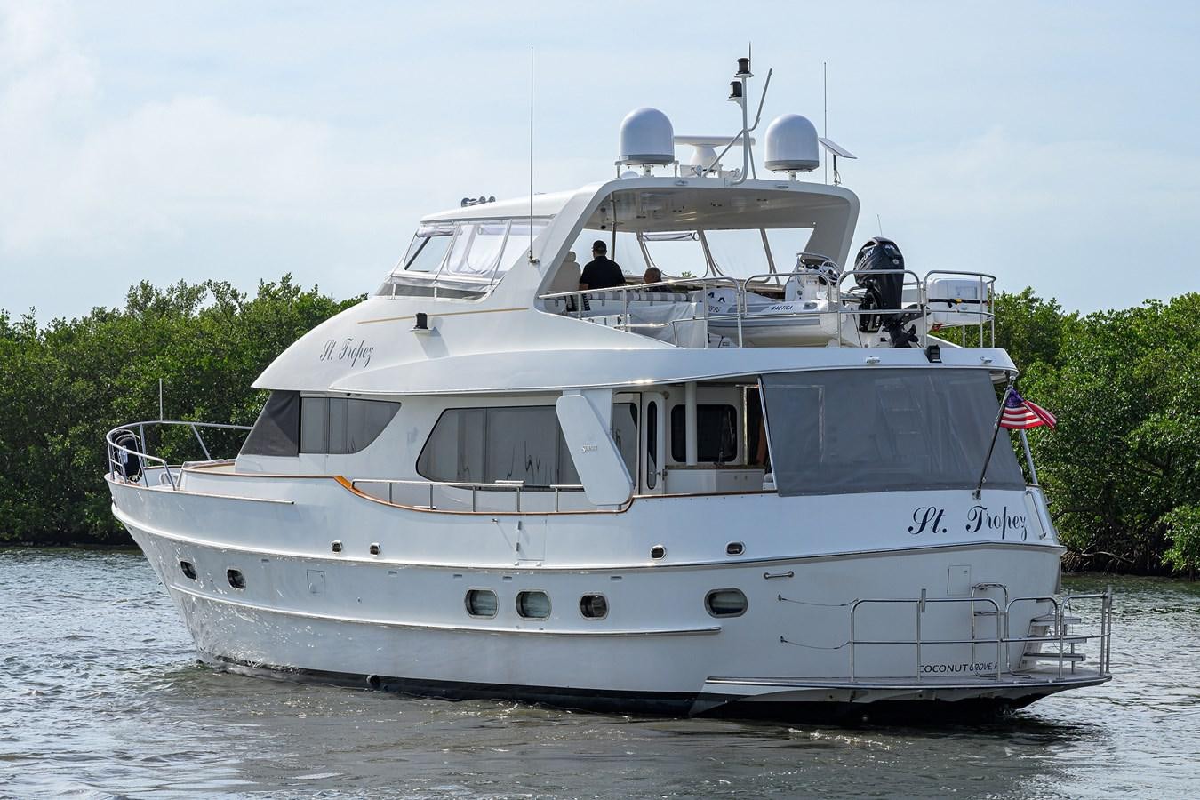 a white boat on the water aboard ST. TROPEZ Yacht for Sale