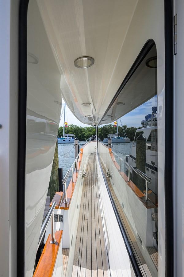 a view of a boat from a window of a boat aboard ST. TROPEZ Yacht for Sale