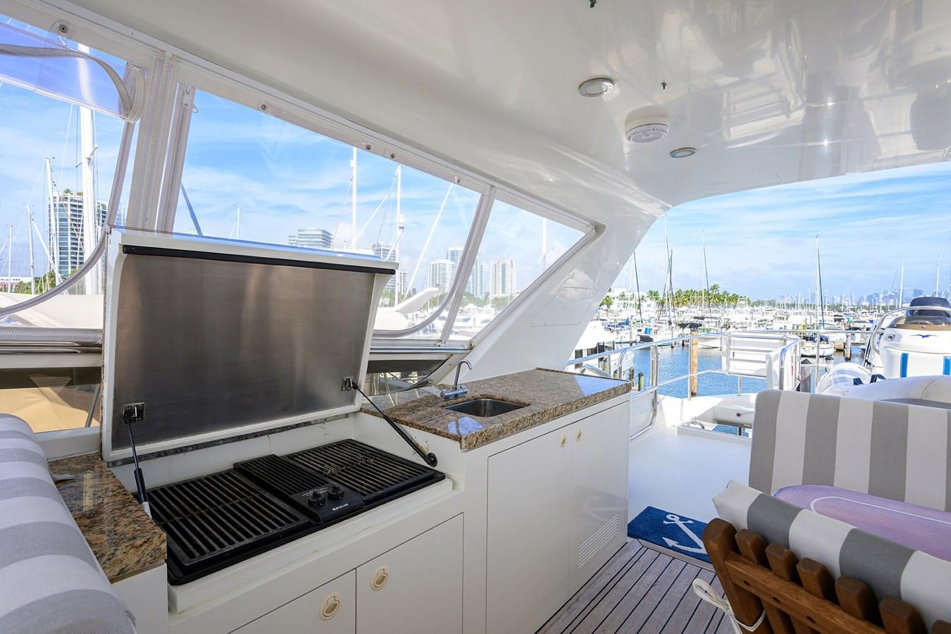 a boat with a television on it aboard ST. TROPEZ Yacht for Sale