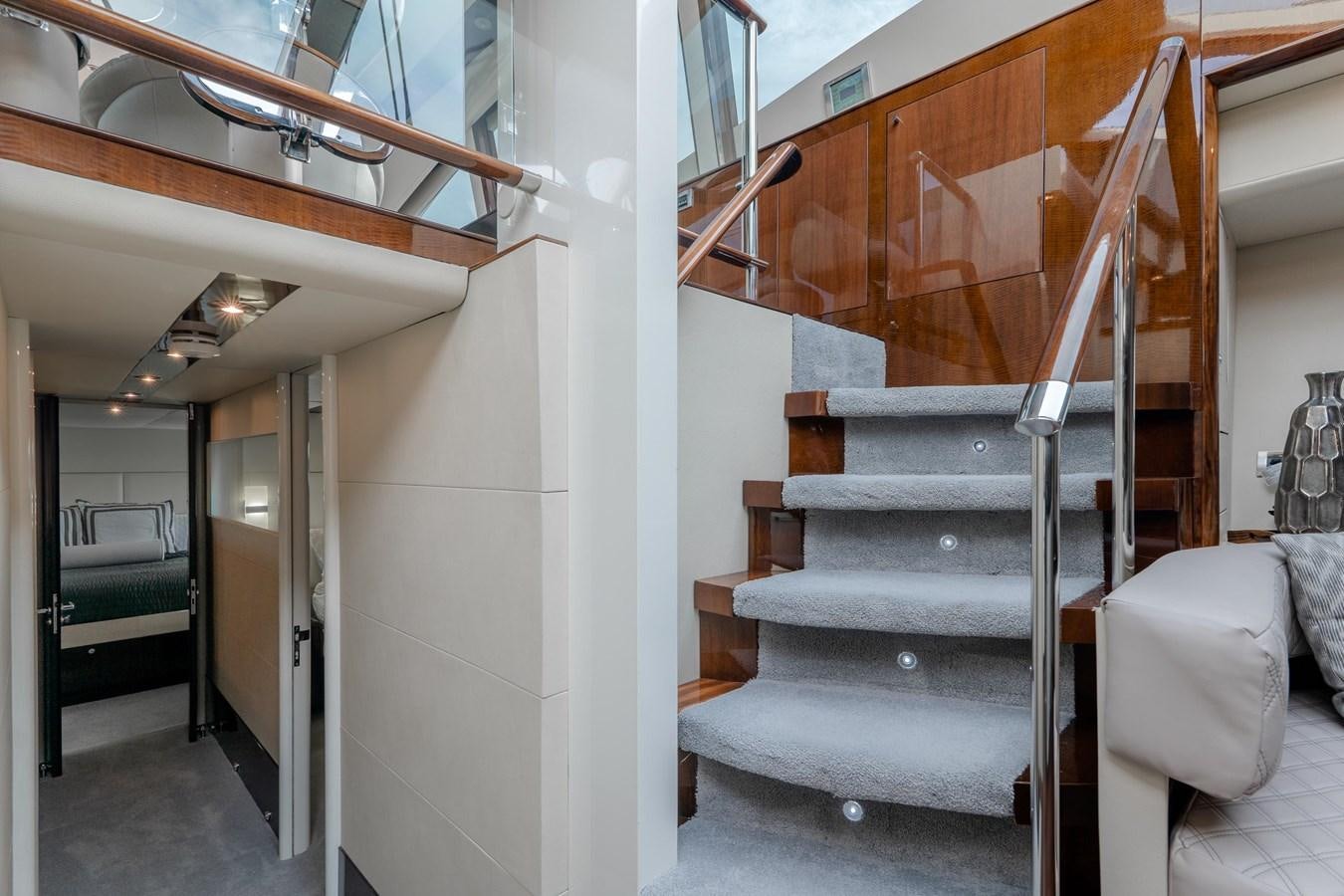 a staircase in a house aboard SALACIA Yacht for Sale