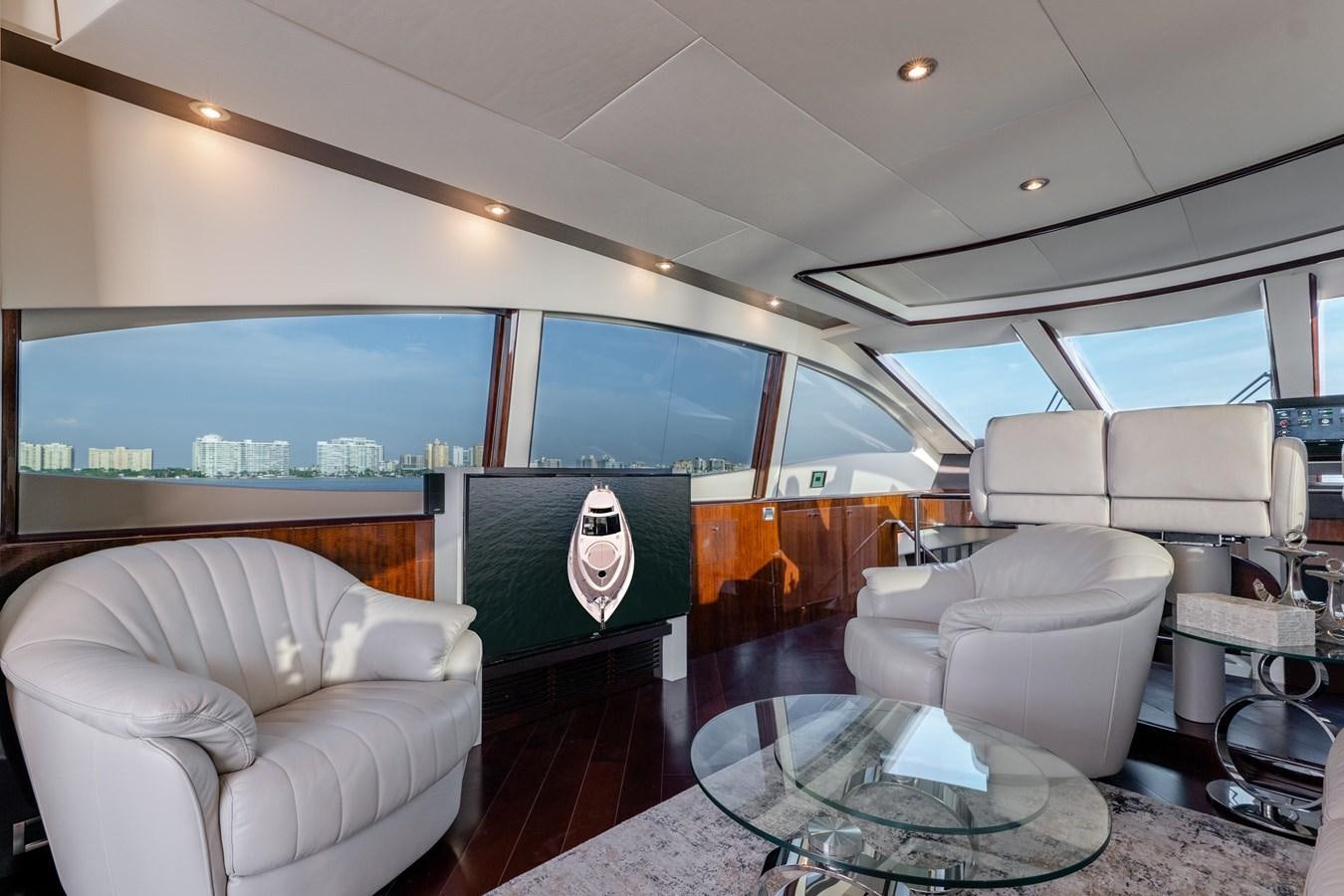 a room with a large screen aboard SALACIA Yacht for Sale