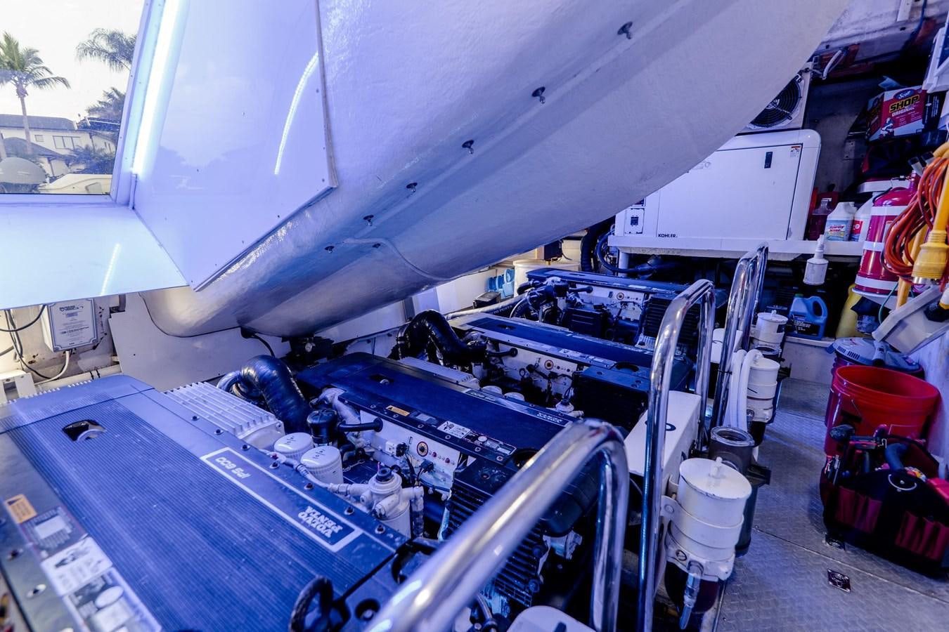 a car with a hood open aboard SALACIA Yacht for Sale