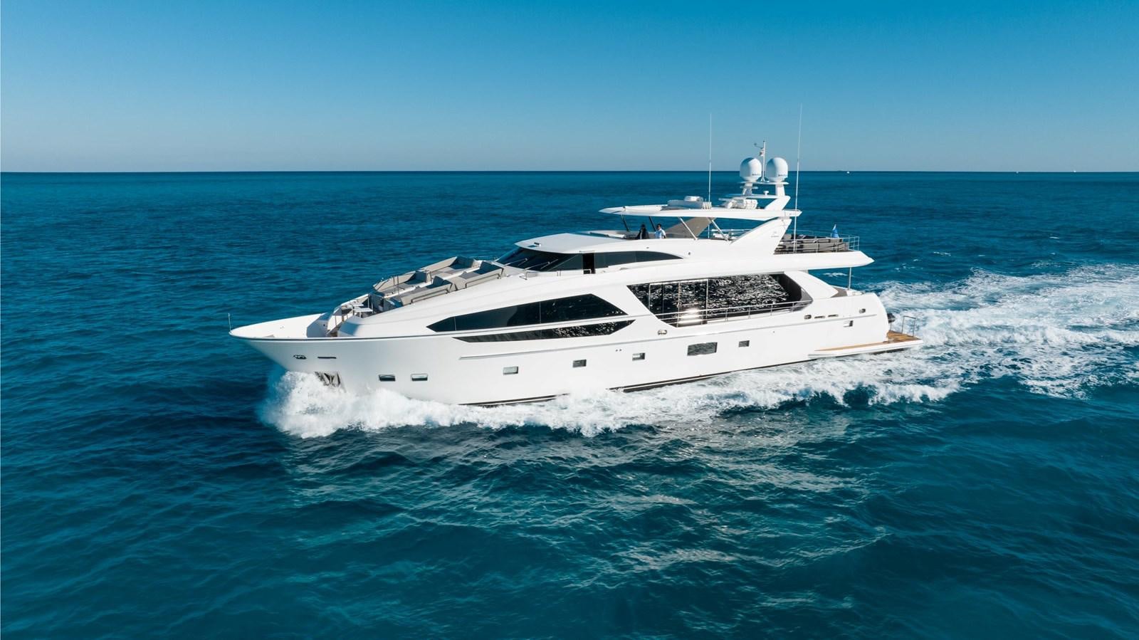 a white yacht in the water aboard ADAGIO Yacht for Sale