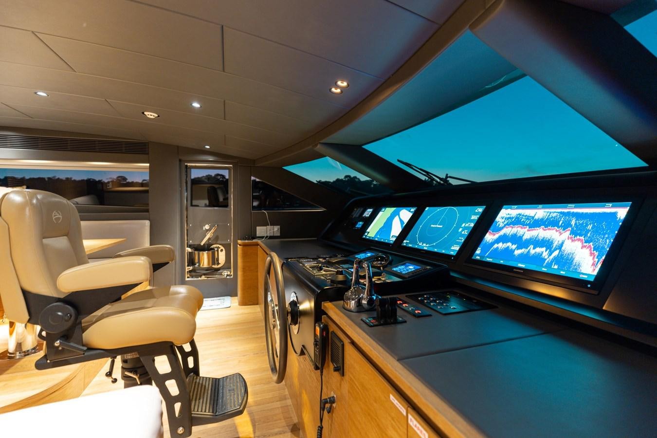 a room with a large screen aboard ADAGIO Yacht for Sale
