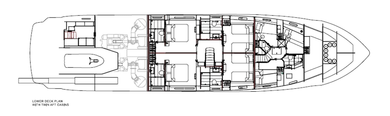 diagram, engineering drawing aboard NADIRA Yacht for Sale