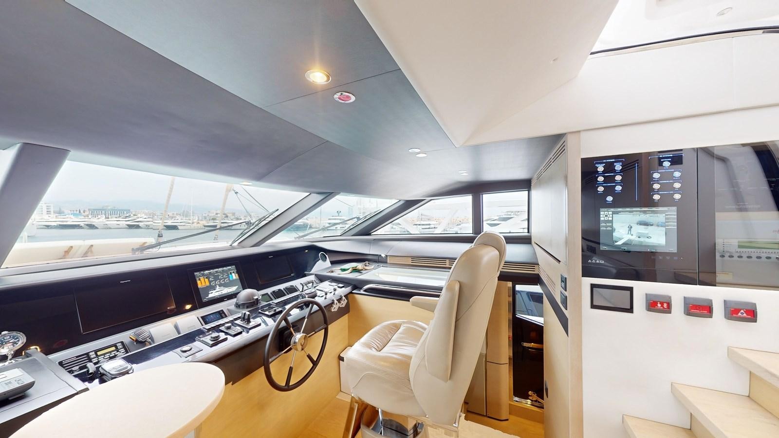 inside of a vehicle aboard NADIRA Yacht for Sale