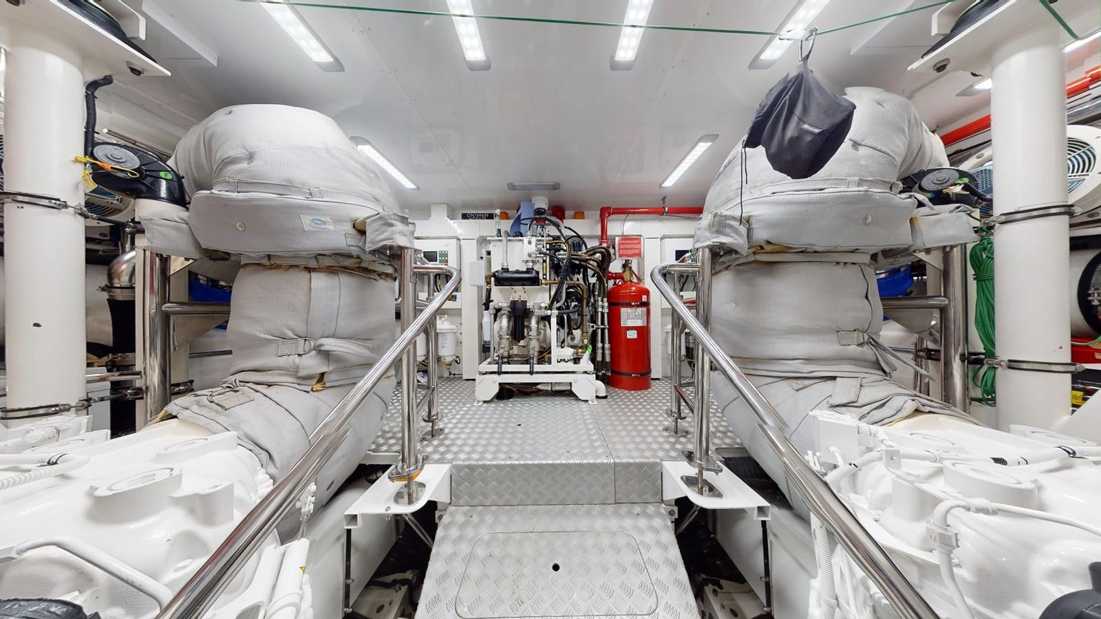 a room with machinery and equipment aboard NADIRA Yacht for Sale