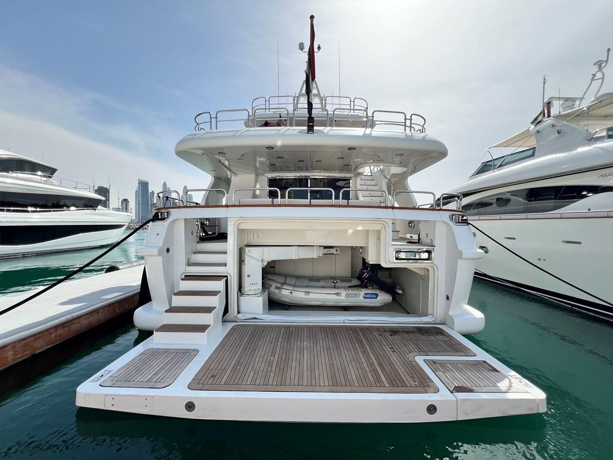 a group of boats in a harbor aboard BENETTI 100 Yacht for Sale