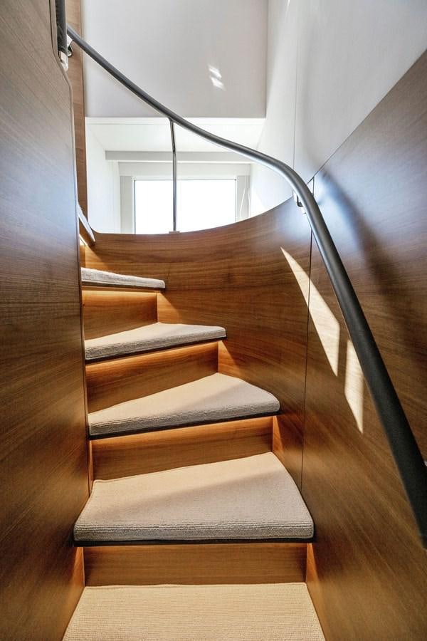 a set of stairs aboard ELIZABETH Yacht for Sale