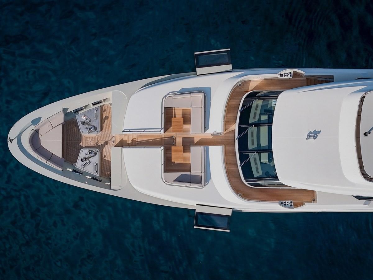 a white boat with windows aboard MOCEAN II Yacht for Sale