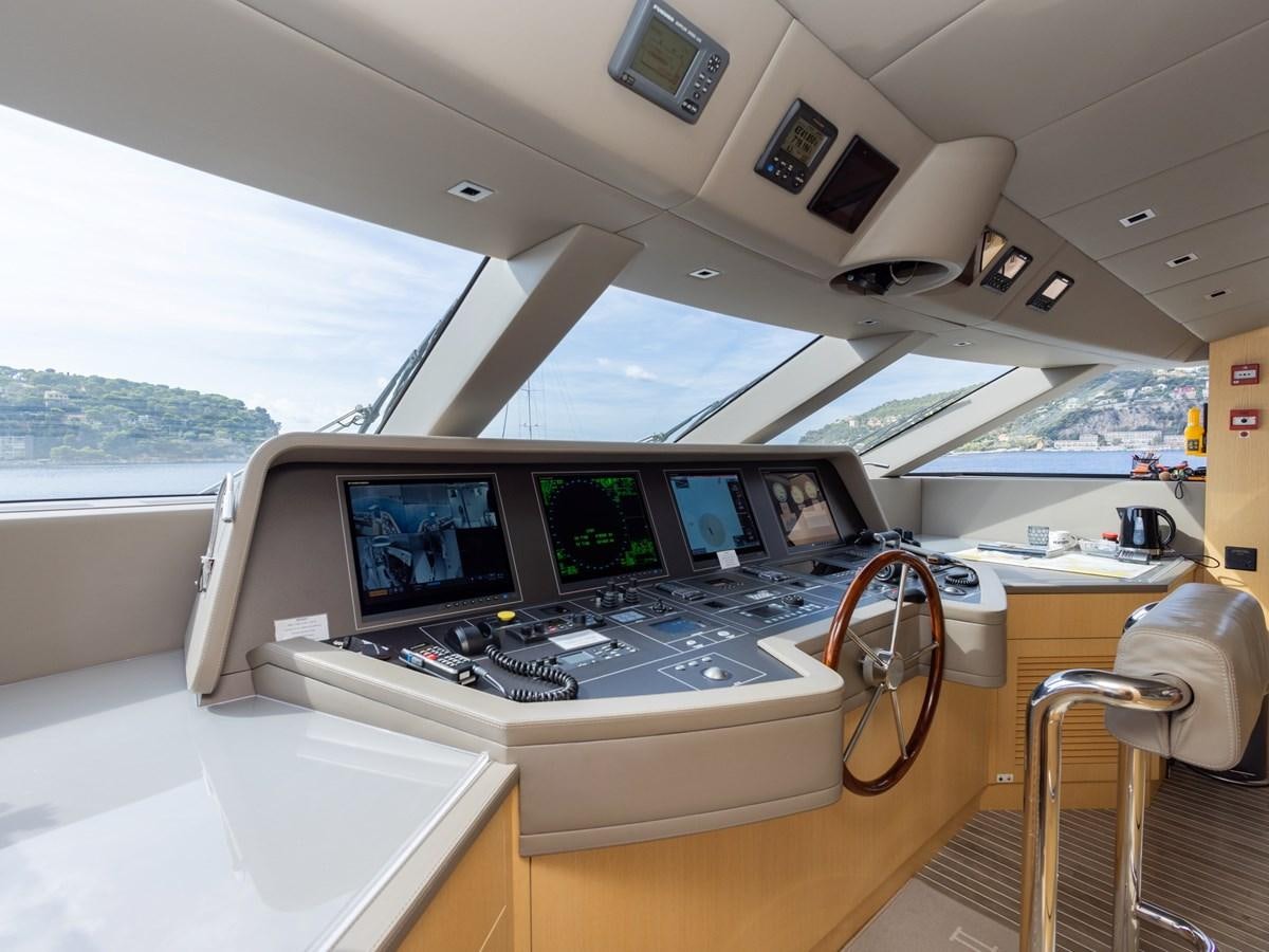 a boat with multiple computers aboard MOCEAN II Yacht for Sale