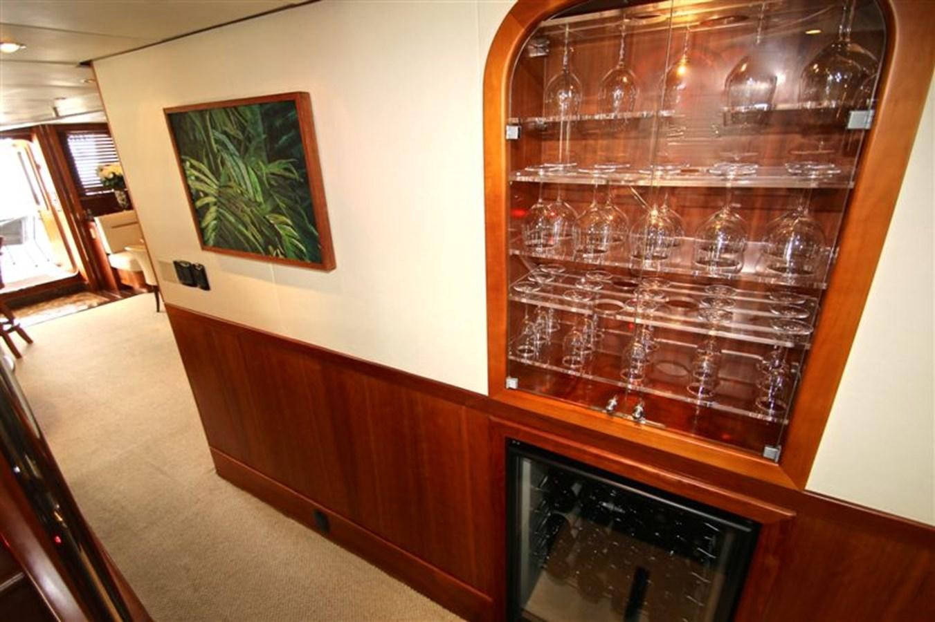 a room with a display case aboard IMPETUS Yacht for Sale