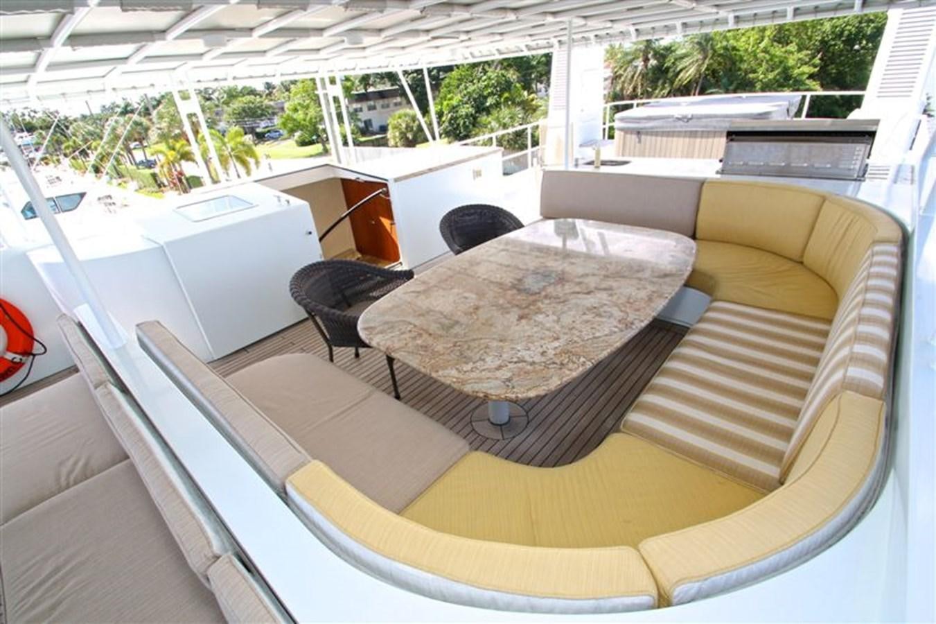 a table with chairs around it aboard IMPETUS Yacht for Sale