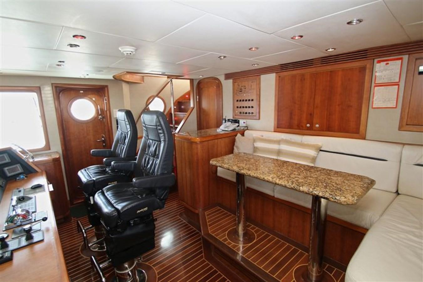 a room with a table and chairs aboard IMPETUS Yacht for Sale