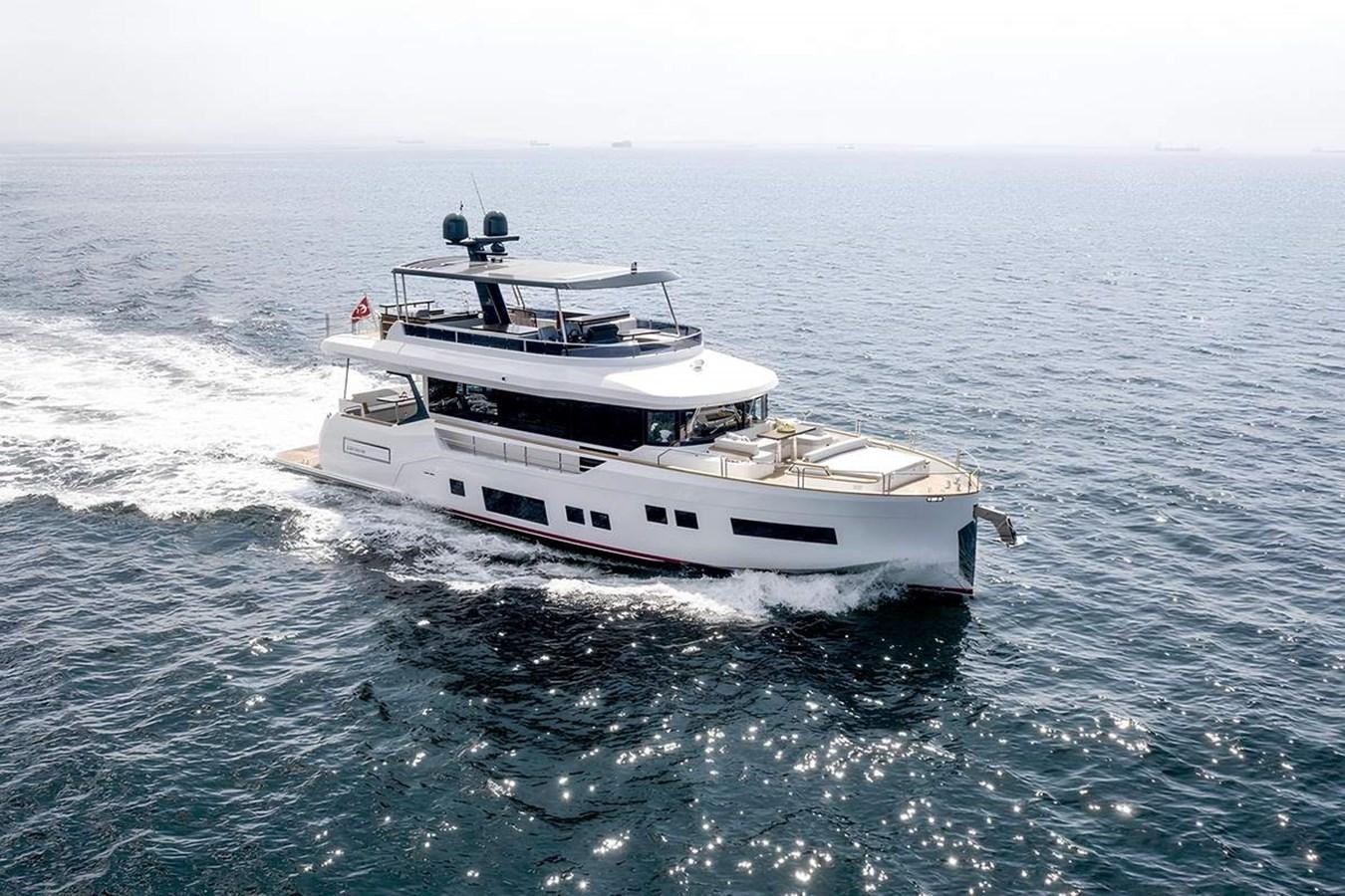 a boat in the water aboard SIRENA 68 Yacht for Sale
