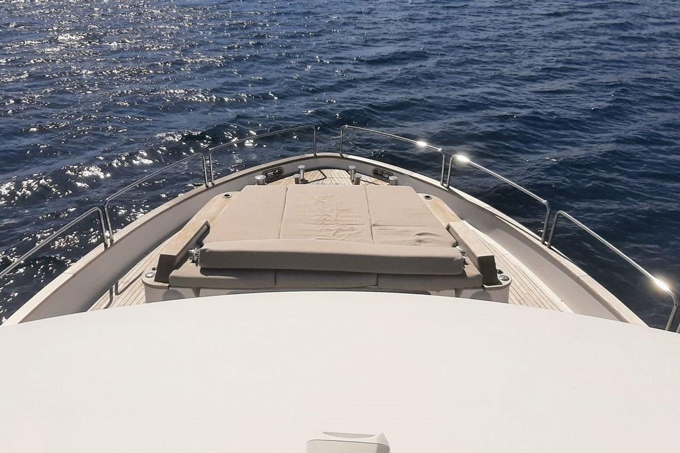 a white boat in the water aboard SIRENA 68 Yacht for Sale