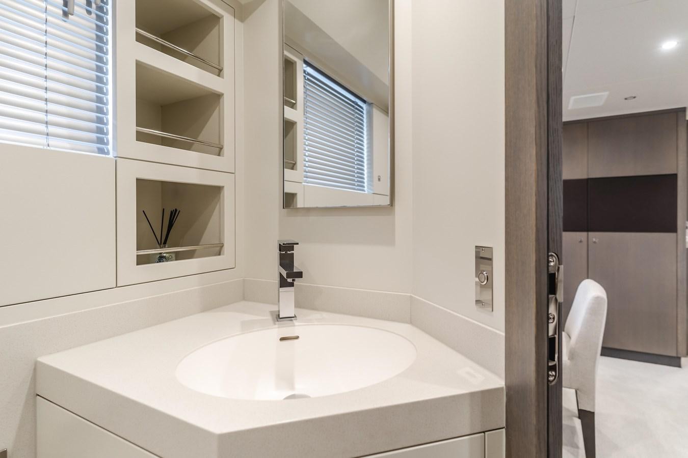 a sink in a bathroom aboard GYRFALCON Yacht for Sale