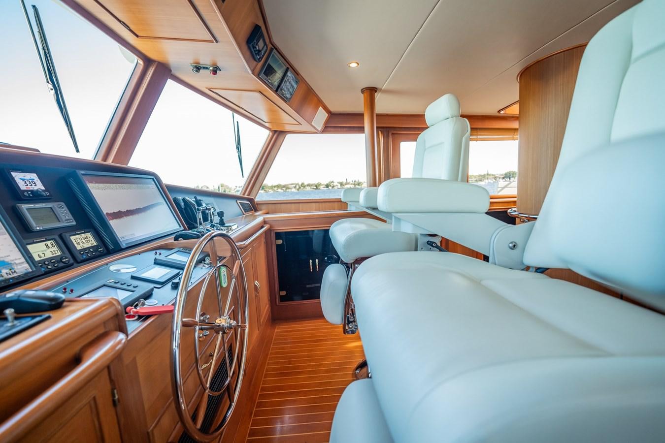 inside of a car aboard BEBA Yacht for Sale