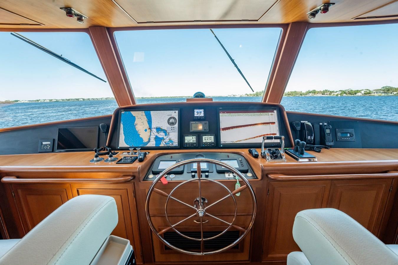 inside of a vehicle aboard BEBA Yacht for Sale