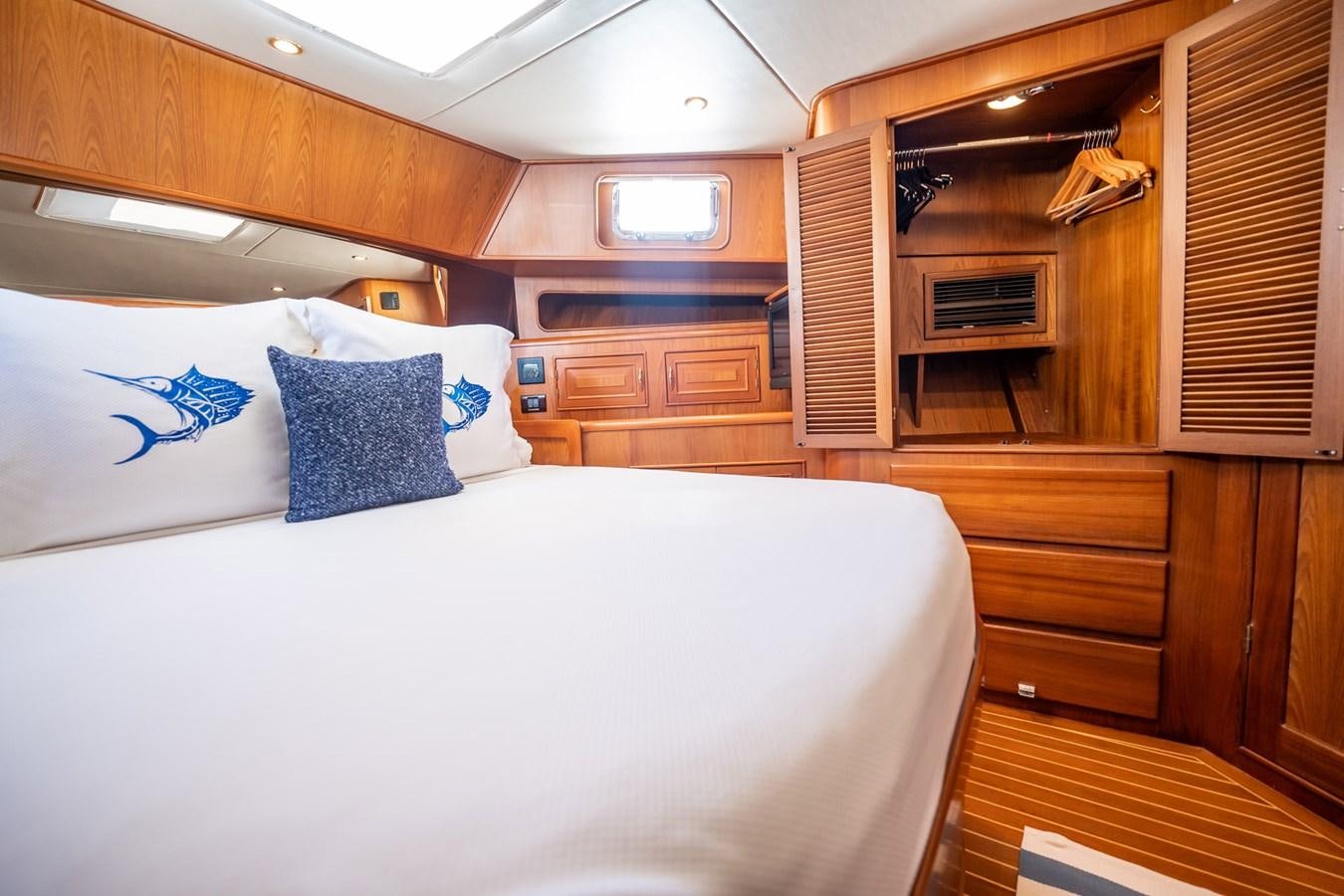 a bed in a cabin aboard BEBA Yacht for Sale