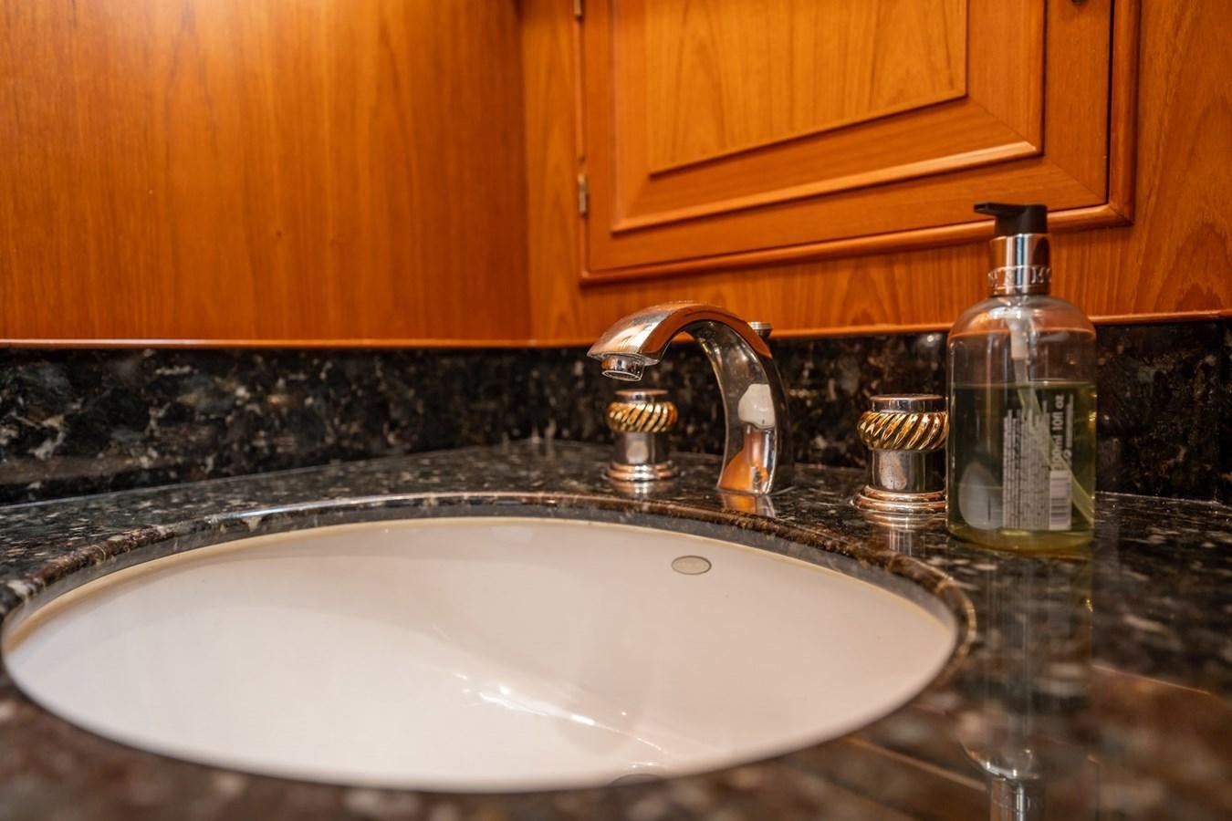a sink with a faucet aboard BEBA Yacht for Sale