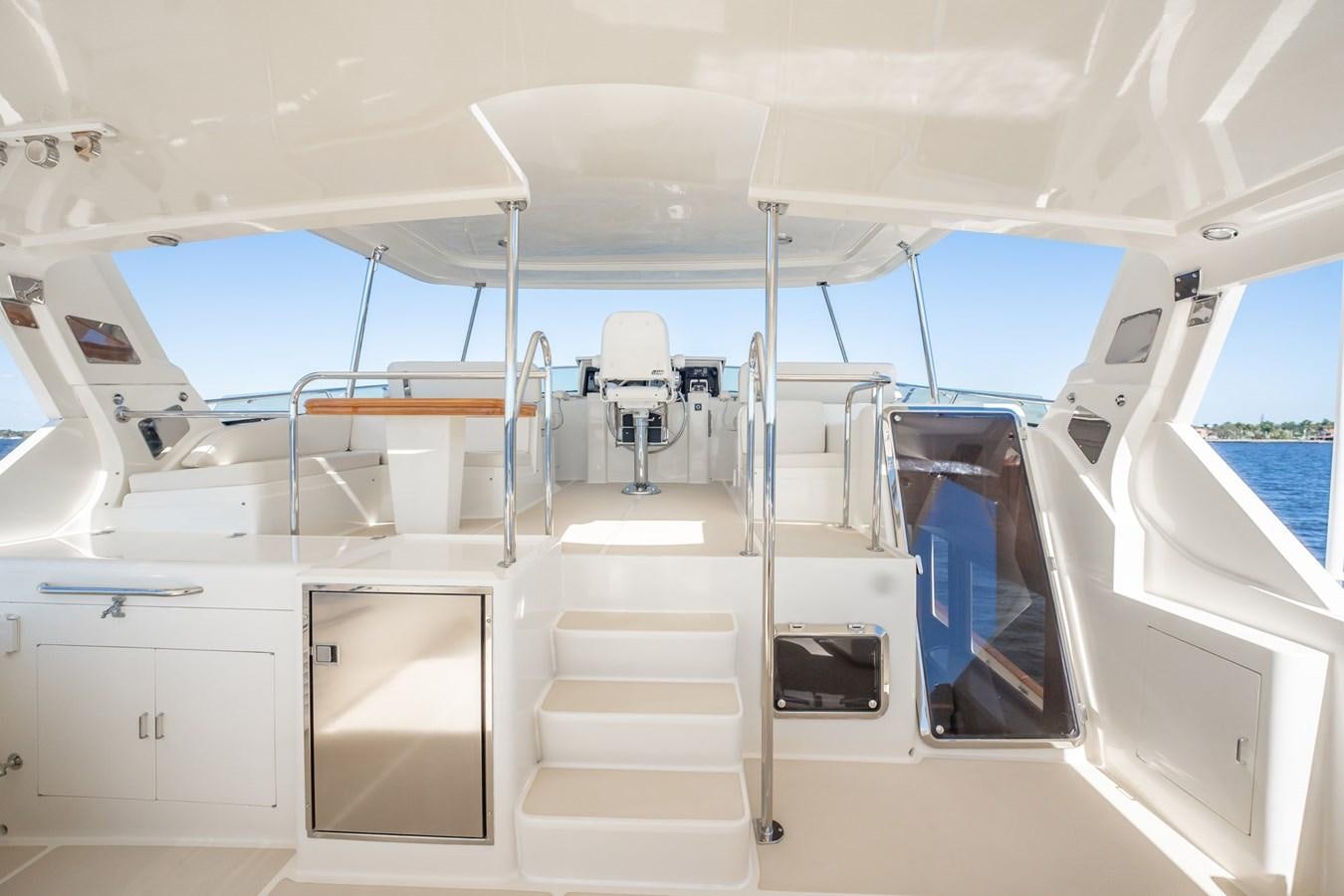 inside of a white vehicle aboard BEBA Yacht for Sale