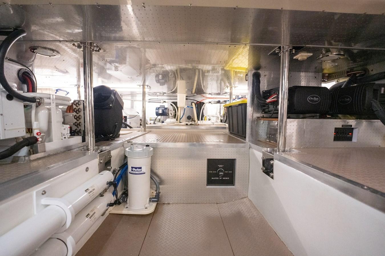 a large room with machines aboard BEBA Yacht for Sale