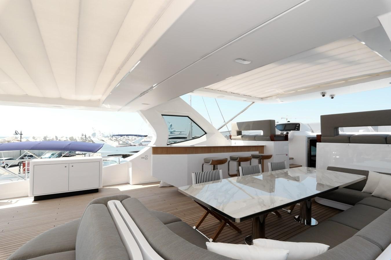 inside of a boat aboard IRYNA Yacht for Sale