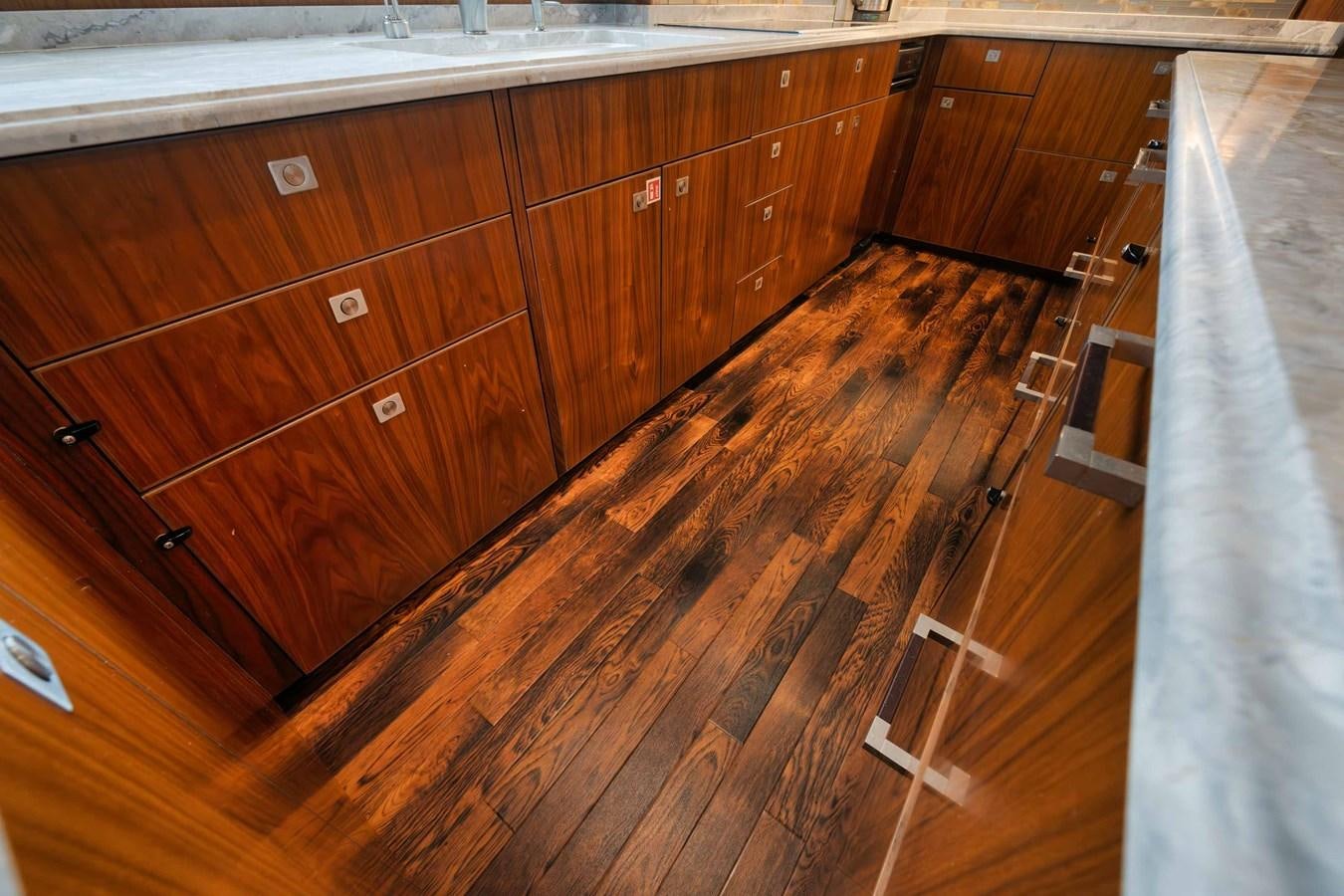 a wooden floor with drawers aboard COOKIE MONSTER Yacht for Sale