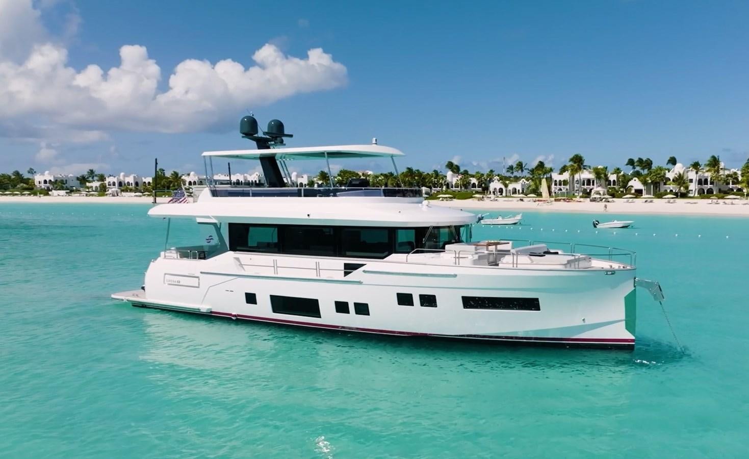 a boat in the water aboard MY LADY Y Yacht for Sale