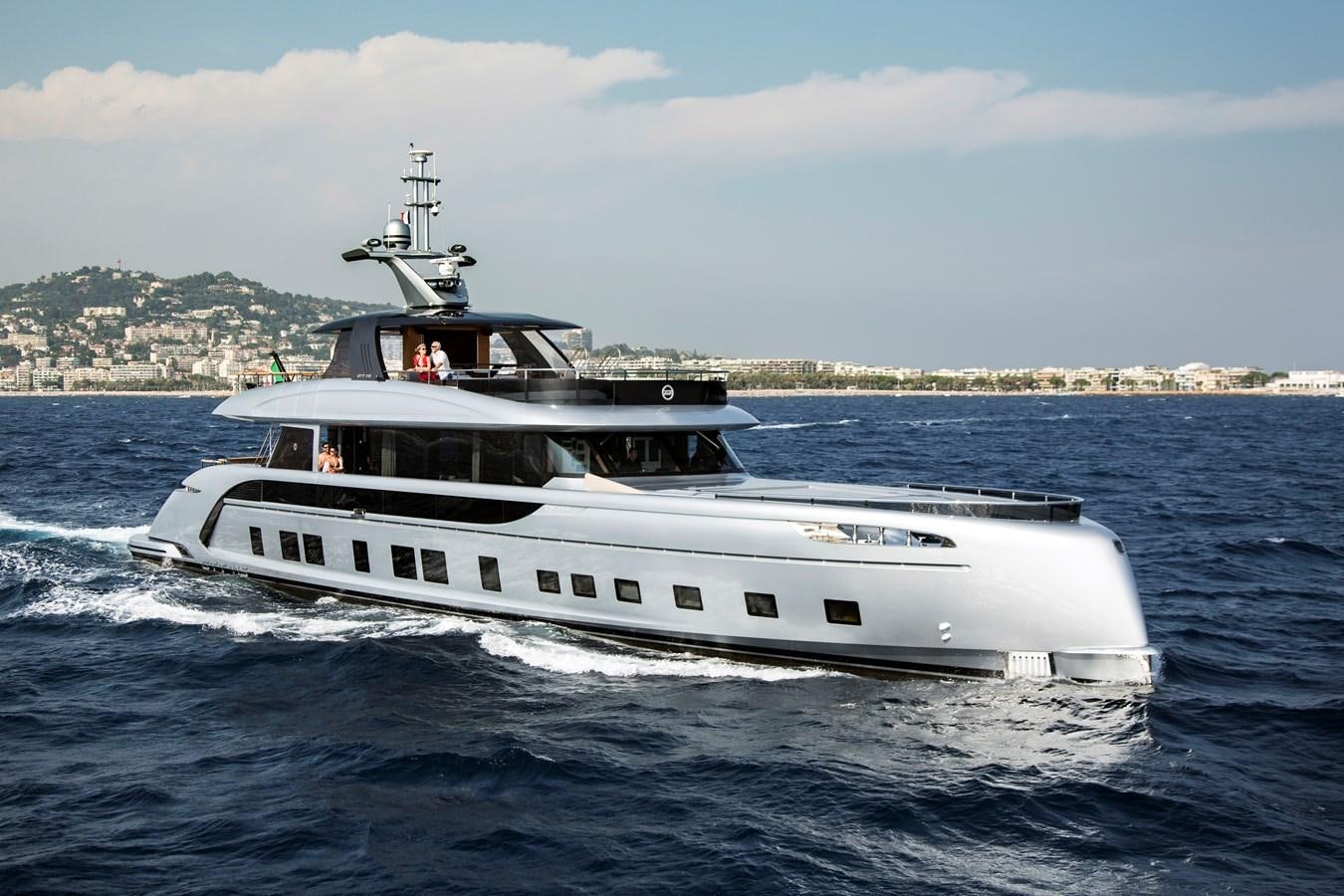 a boat on the water aboard DYNAMIQ GTT 115  Yacht for Sale