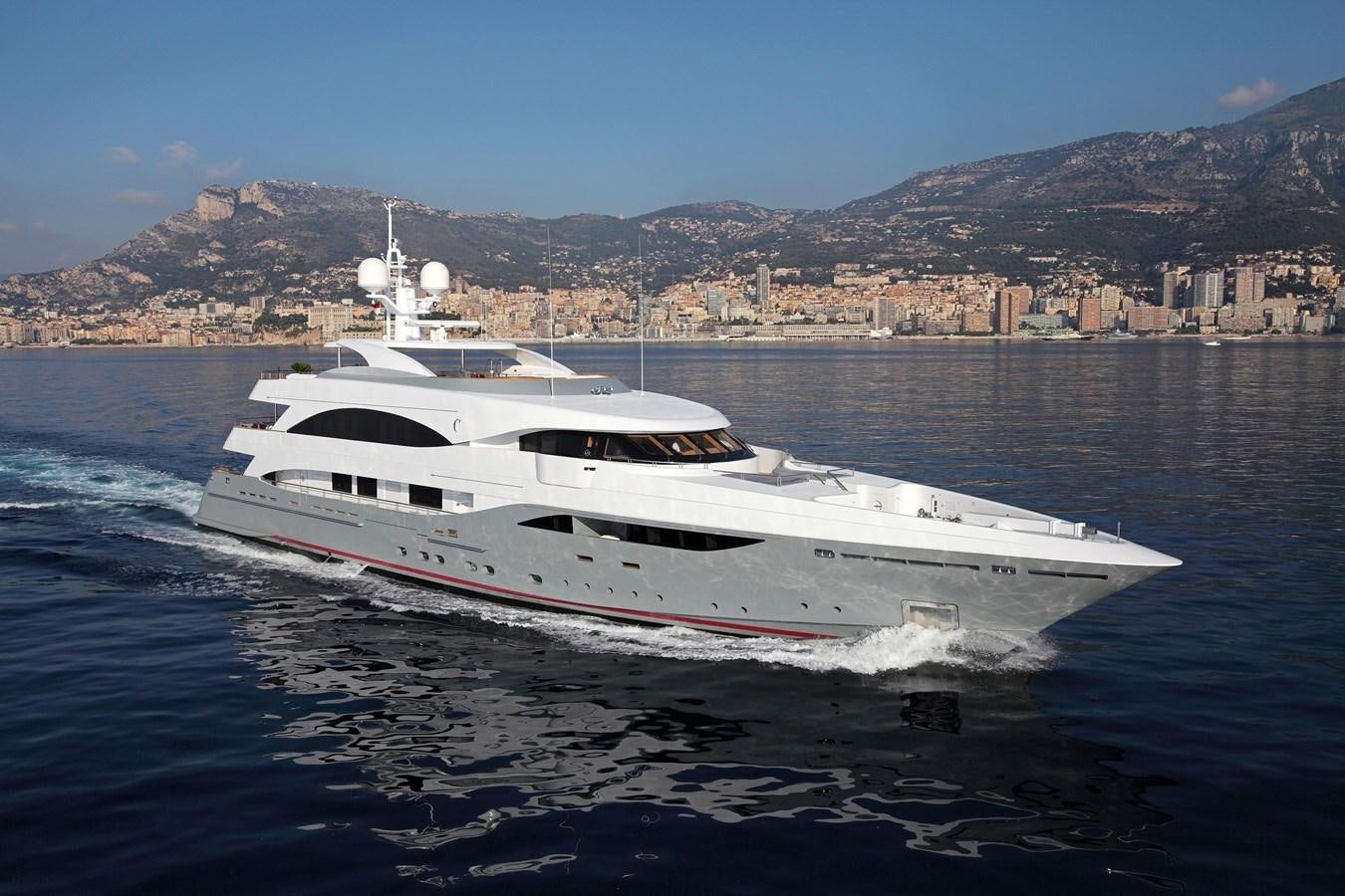 a white yacht on the water aboard ARMADA Yacht for Sale