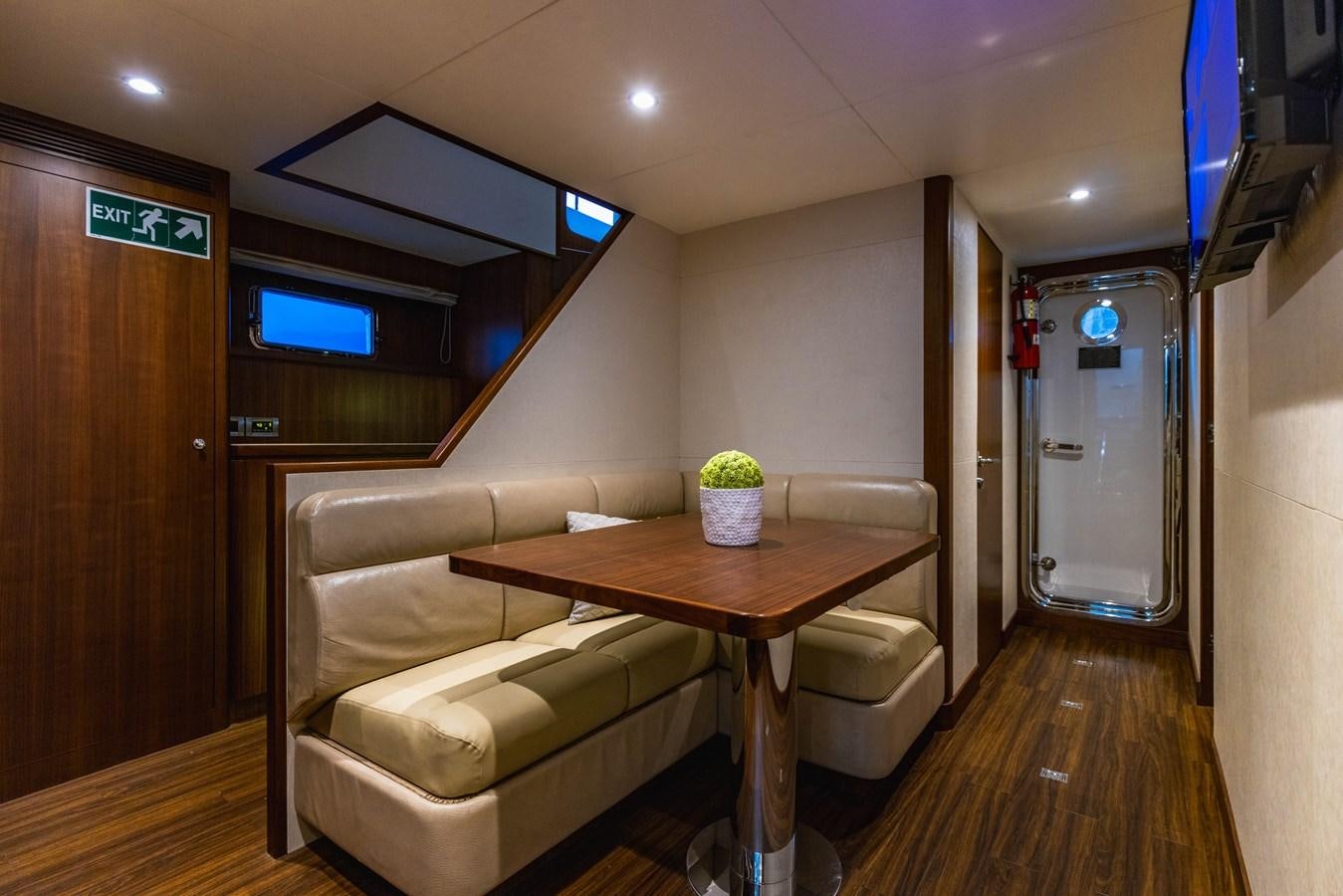 a room with a desk and a chair aboard SEE WORTHY Yacht for Sale