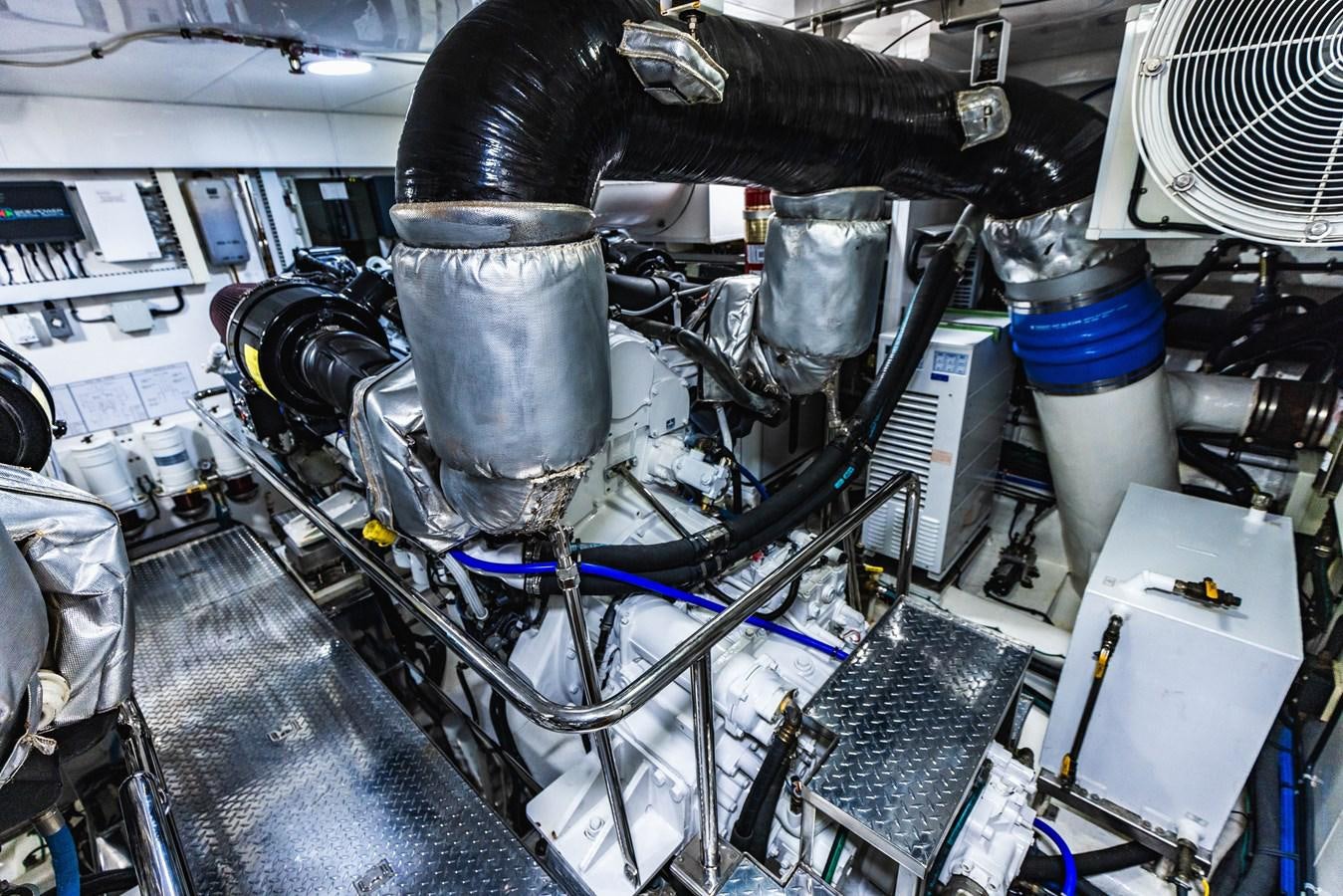 a machine with a metal cylinder aboard SEE WORTHY Yacht for Sale