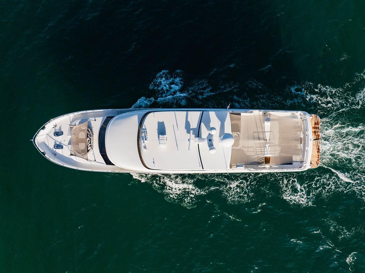 a bottle floating in the water aboard SEE WORTHY Yacht for Sale