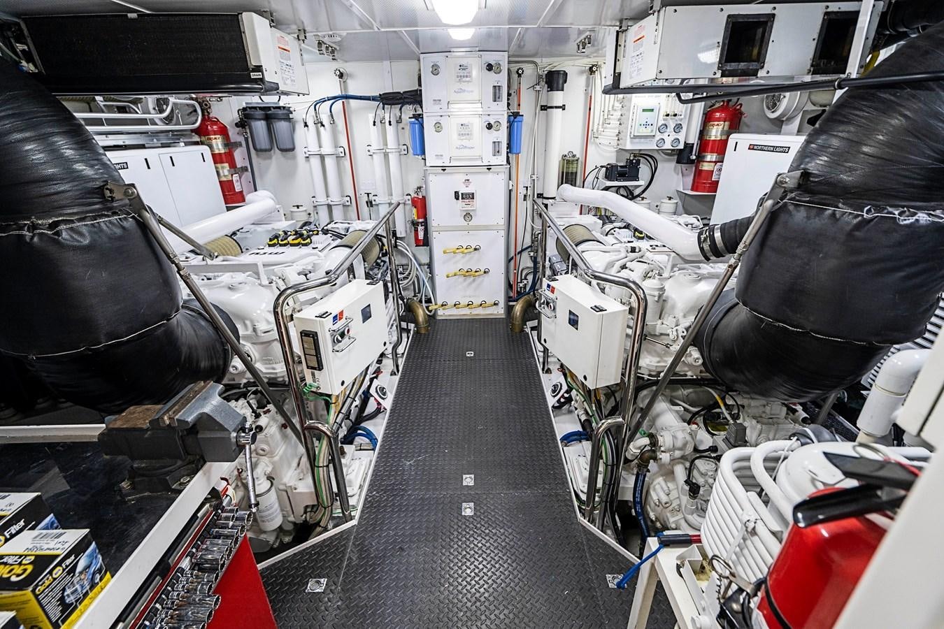 a room full of machinery aboard TRANQUILITY Yacht for Sale