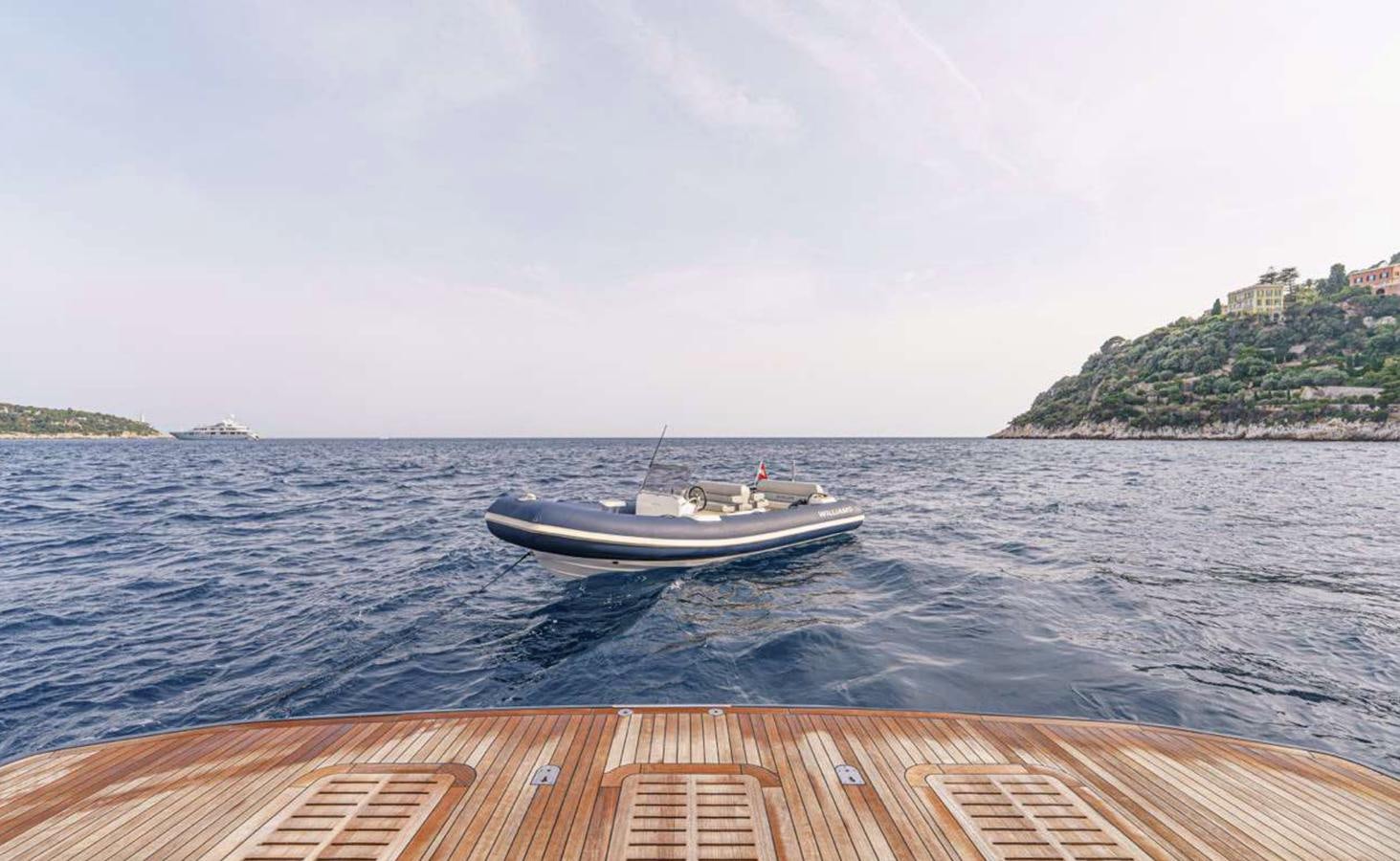 a boat on the water aboard PRINCESS 35M AVALON Yacht for Sale