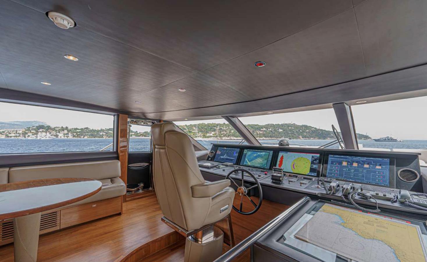 inside of a car aboard PRINCESS 35M AVALON Yacht for Sale