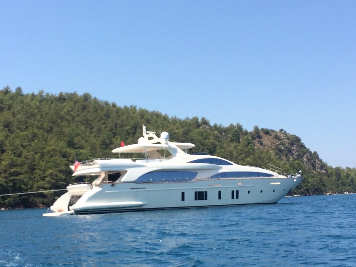 a boat on the water aboard AZIMUT GRANDE 116 Yacht for Sale