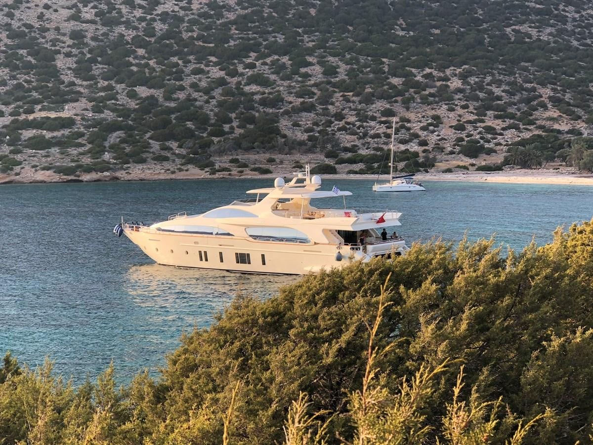 a boat on the water aboard AZIMUT GRANDE 116 Yacht for Sale