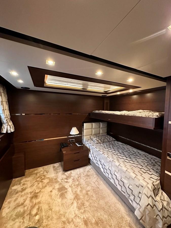 a room with two beds aboard AZIMUT GRANDE 116 Yacht for Sale