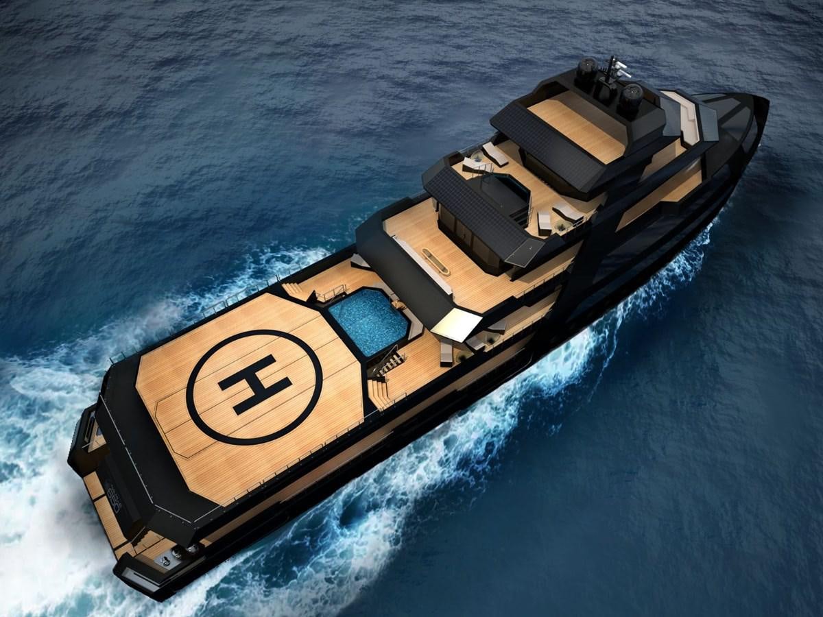 a high angle view of a ship aboard NAUTILUS Yacht for Sale