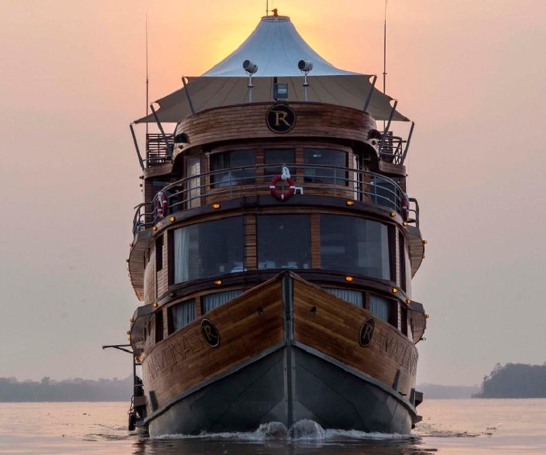 a large ship on the water aboard CRUCERO AMAZONAS Yacht for Sale