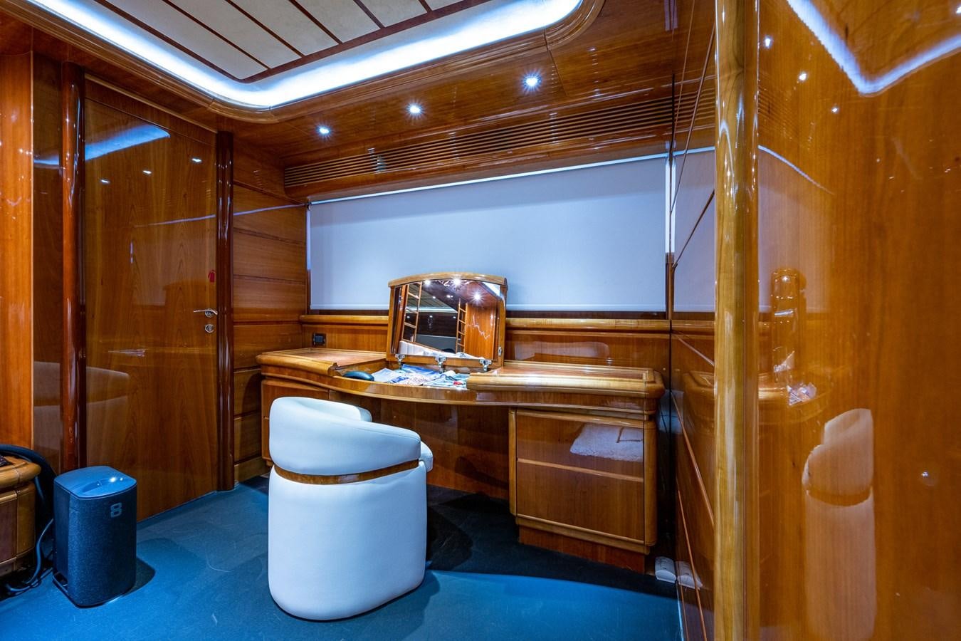 a toilet in a bathroom aboard EVERYTHING GOOD Yacht for Sale