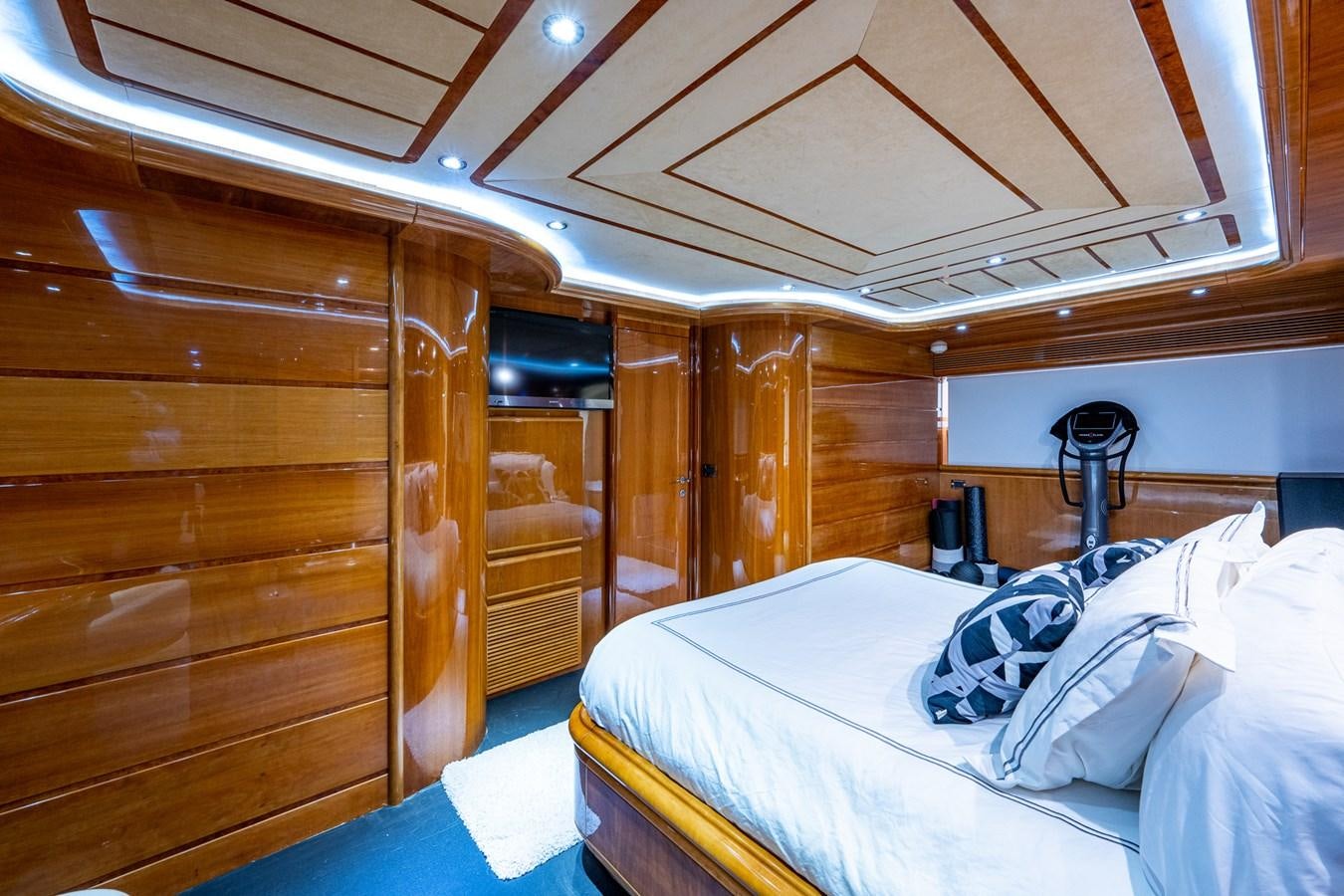 a room with bunk beds aboard EVERYTHING GOOD Yacht for Sale